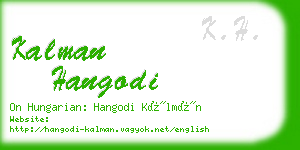 kalman hangodi business card